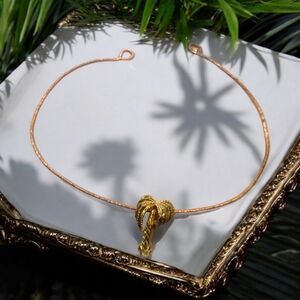 Orchid & Vine Hammered Copper Choker Necklace Choice of Pendant